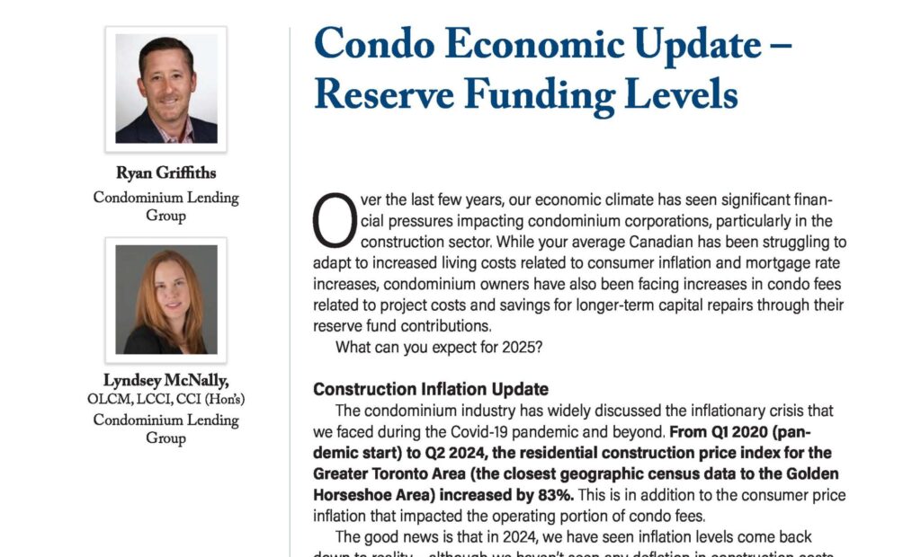 Condo Corporation Financing